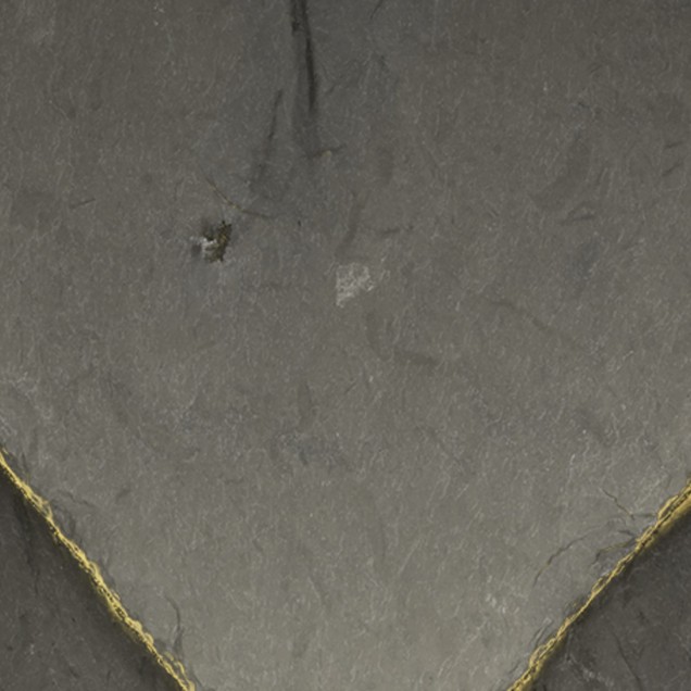 Tapet Osaka Tiles, Grey, cu design geometric cu faianta in forma de fagure si accente de aur