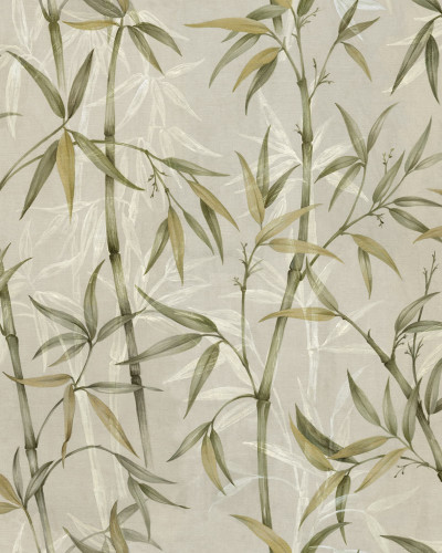 Tapet cu bambus verde, design minimalist, inspirat de natura.