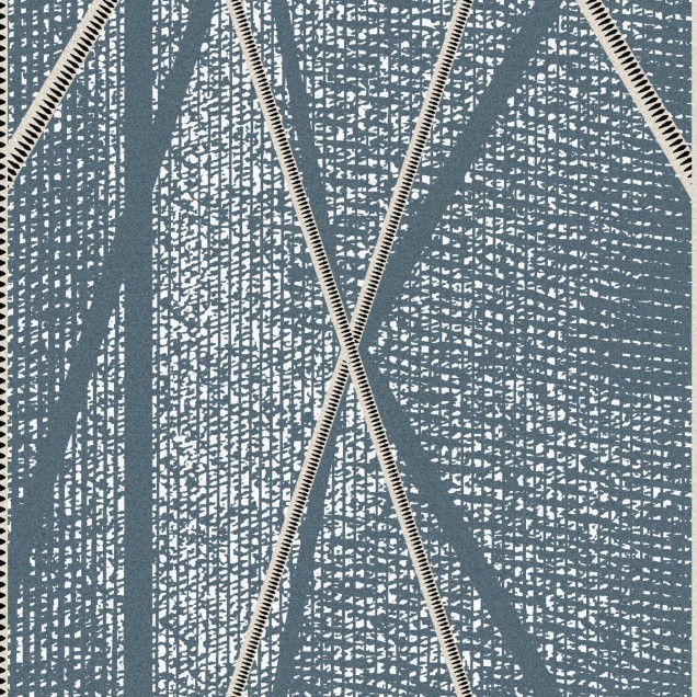 Tapet geometric modern, cu nuanțe de albastru deschis și o textură subtilă.