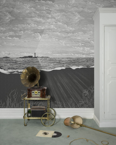 Tapet Guiding Light Graphite, Rebel Walls