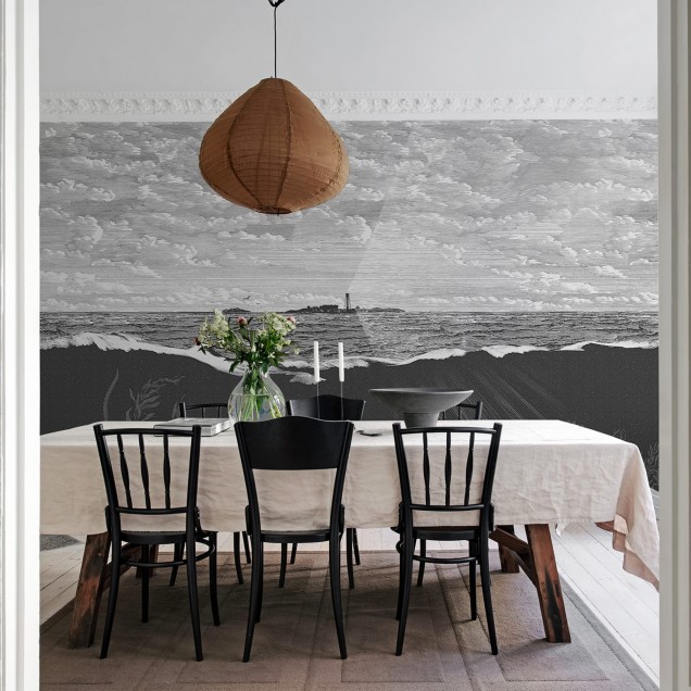 Tapet Guiding Light Graphite, Rebel Walls