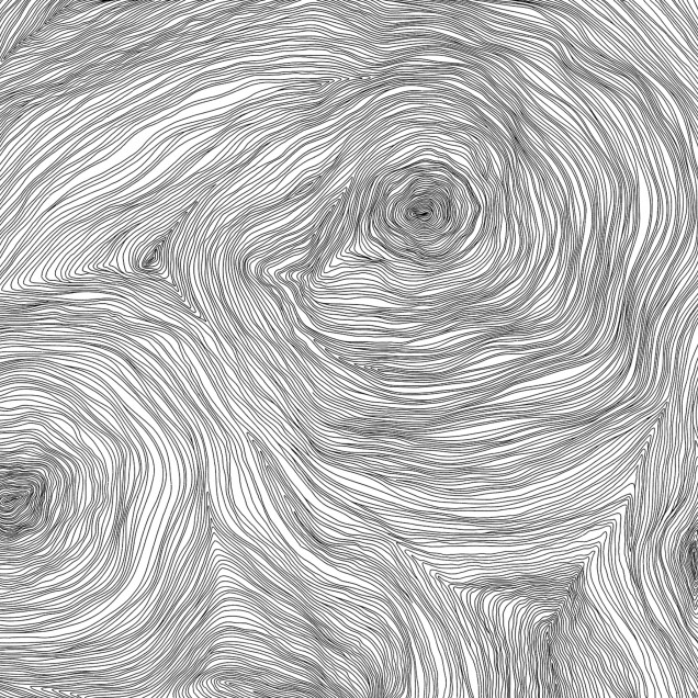 Hârtie de perete Serenity Graphite cu linii curbe negre pe un fundal alb