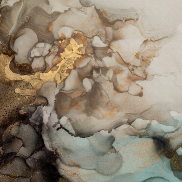 Tapet Cloudi Dust Tapet Cloudi Dust, design abstract cu accente aurii