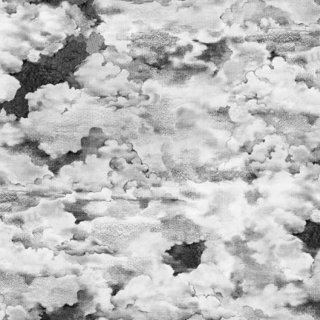 Fototapet Chubby Clouds Graphite cu nori pufoși în nuanțe de gri