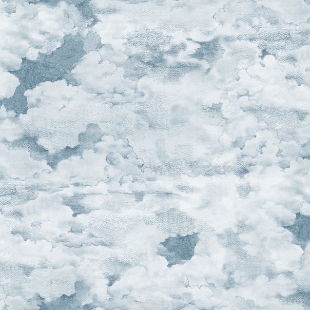 Tapet Chubby Clouds, Soft Blue - design abstract, modern