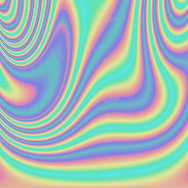 Tapet cu design abstract  Neon Lights,  cu model curcubeu, care adaugă o notă vibrantă oricărei camere