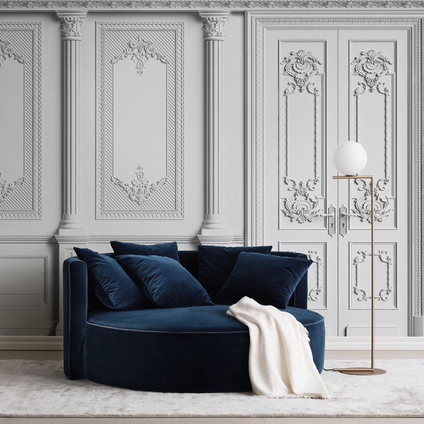 Tapet cu design minimalist, schiță a coloanelor și a arhitecturii clasice.