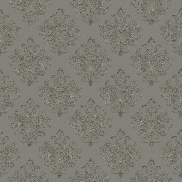 Tapet cu motive baroce gri, Baroque Pearl