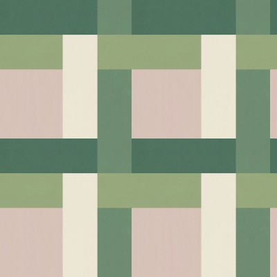Tapet geometric modern cu un model simplu și elegant, în nuanțe de verde și crem.