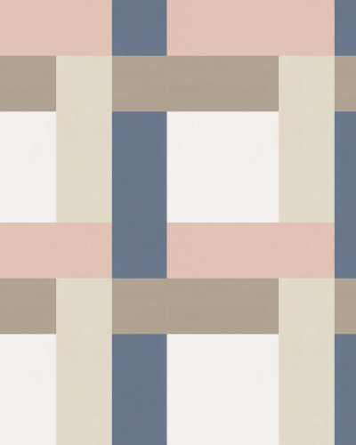 Tapet geometric Don't Be Square, Pastel