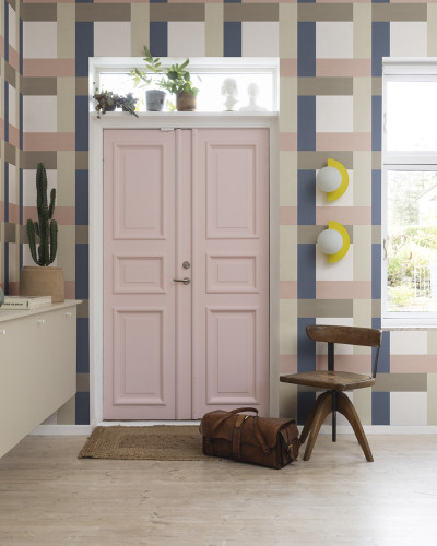 Tapet geometric Don't Be Square, Pastel