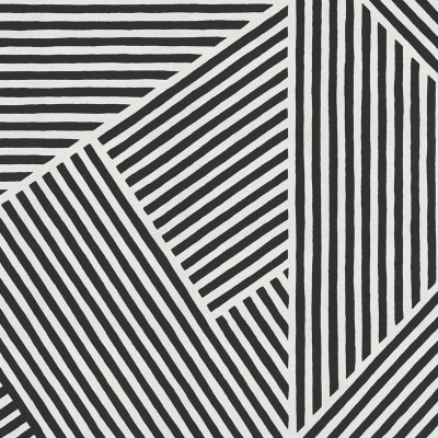 Tapet modern cu dungi diagonale alb-negru