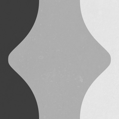 Tapet modern cu design ondulat in nuante de gri si alb.