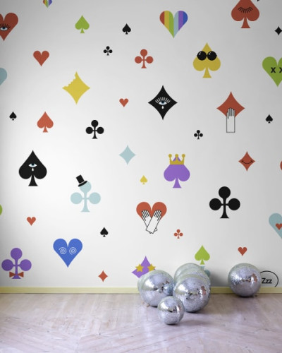 Tapet cu model Poker Face, Rainbow