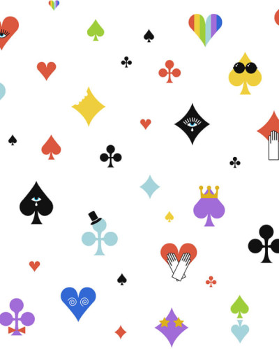 Tapet cu model Poker Face, Rainbow
