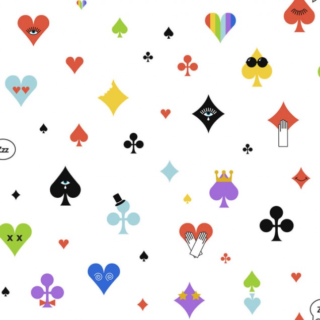 Tapet cu model Poker Face, Rainbow