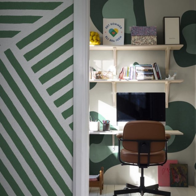 Giant Leopard Verde tapet
