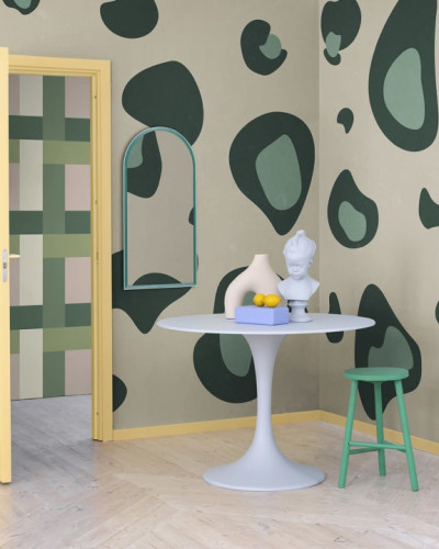 Giant Leopard Verde tapet