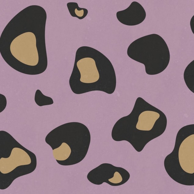 Tapet Giant Leopard, Lilac cu imprimeu abstract de leopard, in culori liliac si negru.
