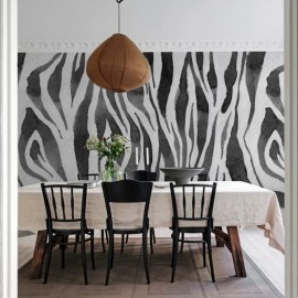 Fototapet Zebra Stripes, Graphite, personalizat, Rebel Walls