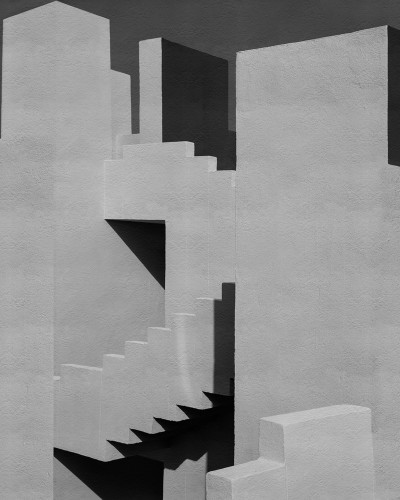 Tapet Happy Building, Concrete cu design minimalist in nuante de gri