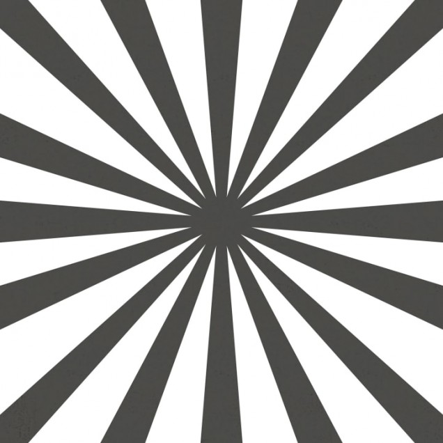 Tapet Rays, Negru, cu raze negre pe un fundal alb