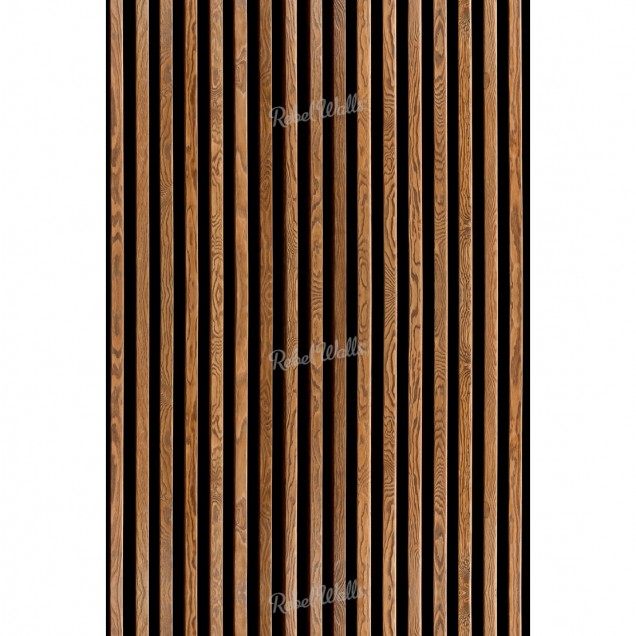Tapet cu aspect de lemn, Rib Wood, in decorul unei camere de zi