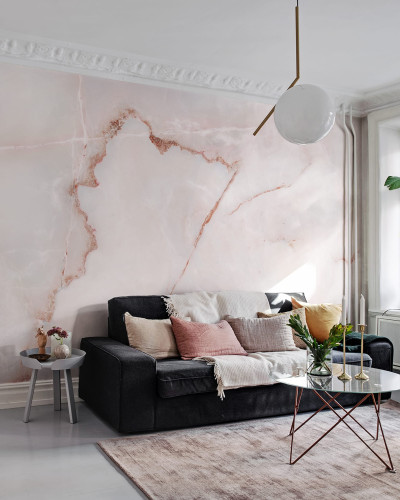 Tapet cu aspect de marmură Rose Quartz