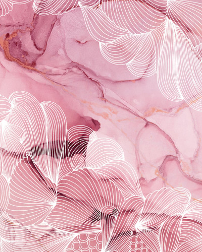 3D Opulence, Magenta, cu design abstract în nuanțe de magenta. Un 3D perfect pentru a transforma spațiul într-un refugiu de lux și stil.