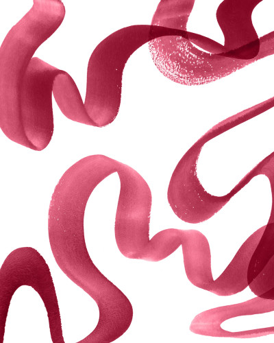 Wallpaper Waves Magenta cu un design abstract in nuante de magenta