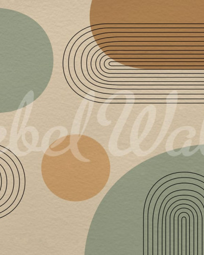Tapet Abstract Arches, Neutral cu un design modern minimalist ce include arce abstracte, linii subtile și tonuri neutre