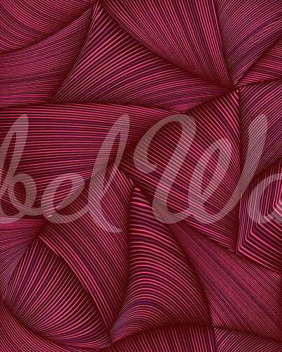 Tapet geometric abstract cu design modern, cu culori vibrante, roșii, ideale pentru o sală de mese, sufragerie sau dormitor.