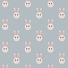 Fototapet Year of the Rabbit Smiley, Light Blue, personalizat, Rebel Walls