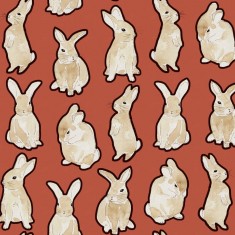 Fototapet Year of the Bunny, Red, personalizat, Rebel Walls