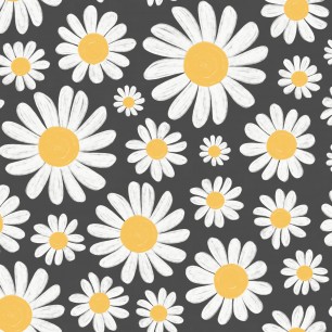 Fototapet Dashing Daisies, Midnight, Rebel Walls