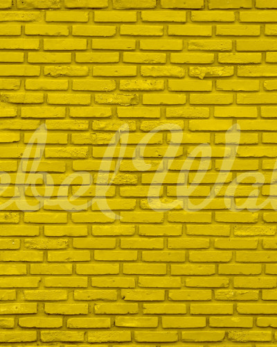 Tapet cu aspect de perete de caramida galbena, Wall of Bricks