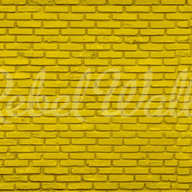 Tapet cu aspect de perete de caramida galbena, Wall of Bricks