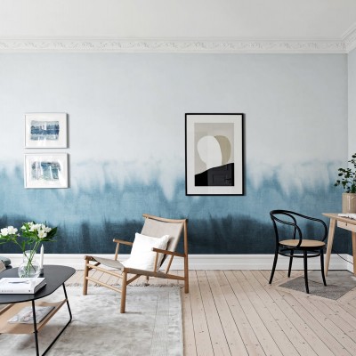 Tapet cu degrade Dip Dye Blue