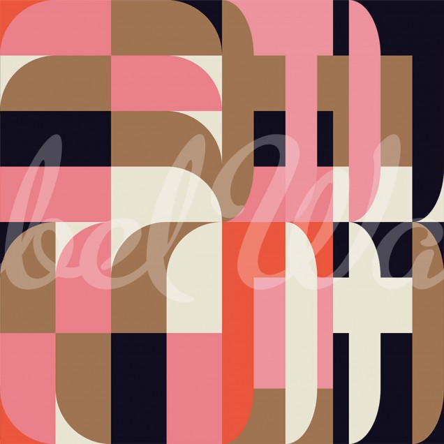 Abstract Fun, tapet cu forme geometrice in culori vibrante