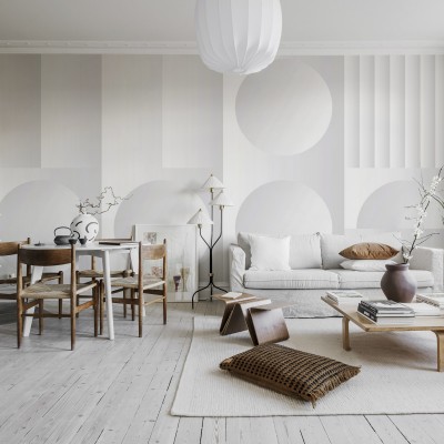Geometric Shadows tapet pe un perete din living