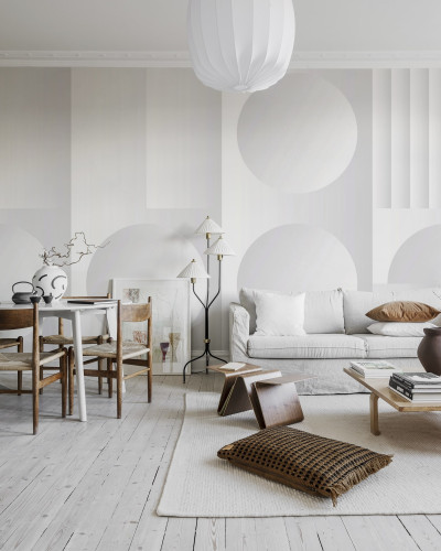 Geometric Shadows tapet pe un perete din living