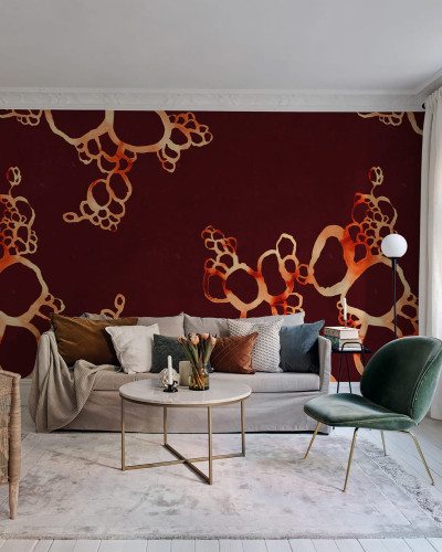 Lightning Clownfish wallpaper, abstract design, velvet material