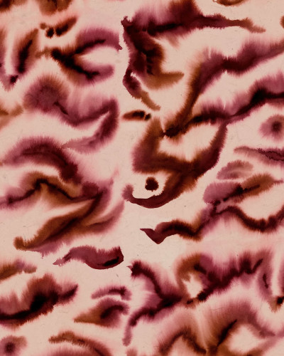Tapet Guppy, Red cu design abstract in nuante de rosu si maro