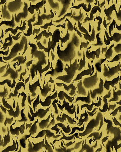 Tapet cu design abstract in nuante de galben si negru, perfect pentru living, dormitor sau birou.