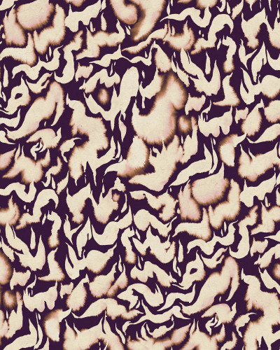 Tapet cu design abstract, nuanțe de roz prafuit și violet, decorare living