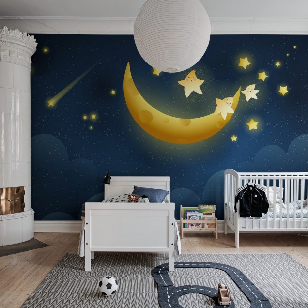Tapet Sweet Dreams cu stele si luna