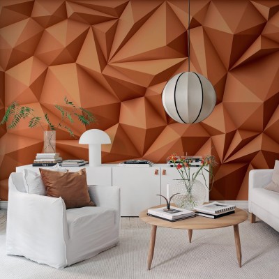Acoustic Panel Orange - tapet geometric 3D cu efect optic