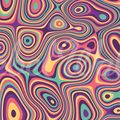 Tapet abstract cu forme curbate și culori vibrante