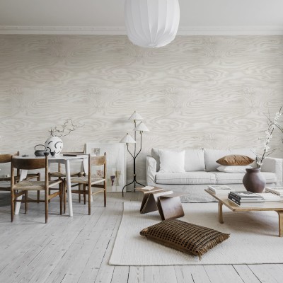Tapet Plywood, Grey, un tapet minimalist care imita textura lemnului
