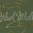 Fototapet Gold Swirl, Dark Green, Rebel Walls